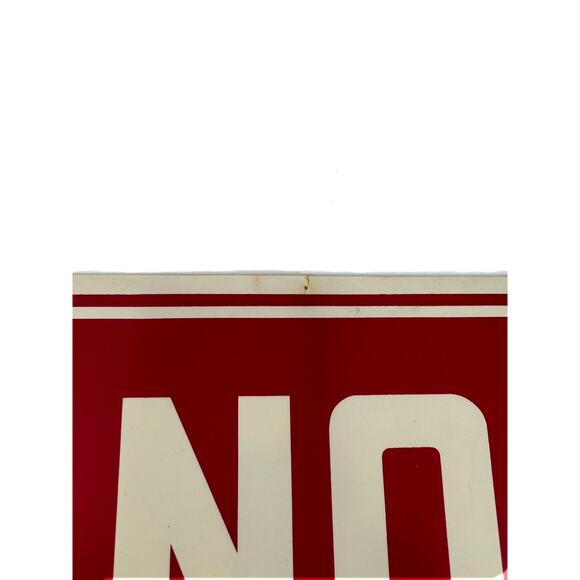 Vintage Wall Decor - Plastic Novelty Sign - No Smoking - Nassco - Red and White - Picture 2 of 4